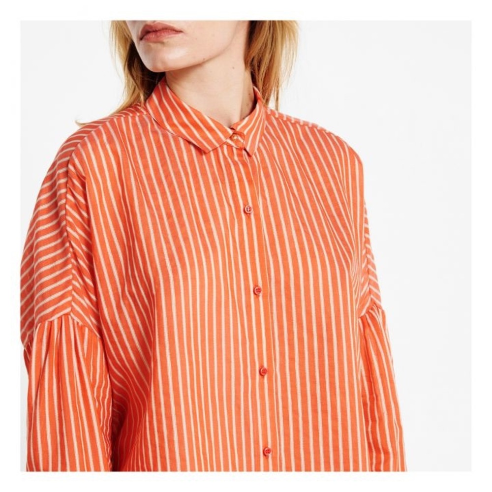 ▫️Sessun▫️Paraiso Coral Striped Cotton Shirt